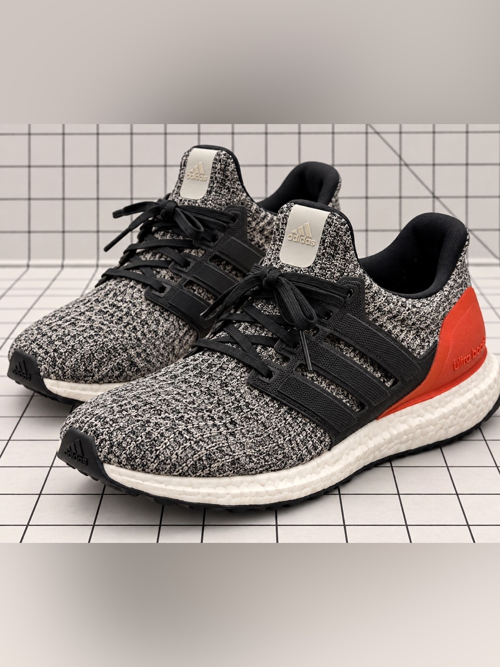 adidas Ultraboost 4.0 DB2834 Raw White Carbon Orange Running Shoes Size 11.5